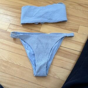 Hollister Blue Textured bikini